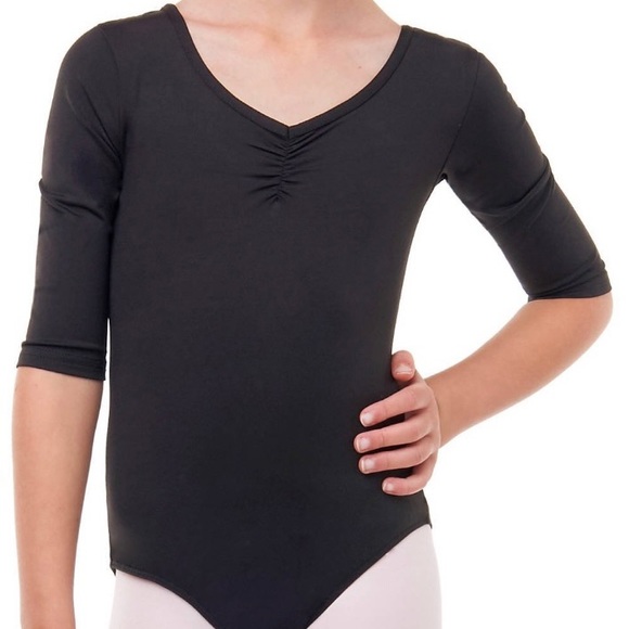 Danskin Now Premium Elbow-Sleeve Ballet Leotard - Picture 4 of 8